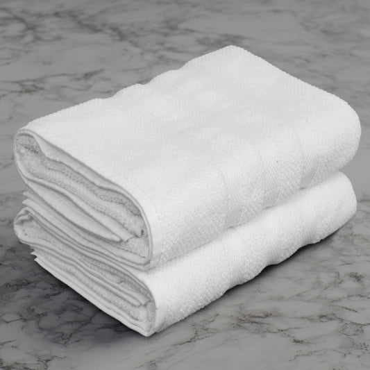 Large Luxury Rice Weave 2 piece Bath Towel Set – 30 x 52 inches 100% Pure Cotton – Textured Premium Soft Absorbent - 600 GSM Spa, Hotel, Guest Towel
