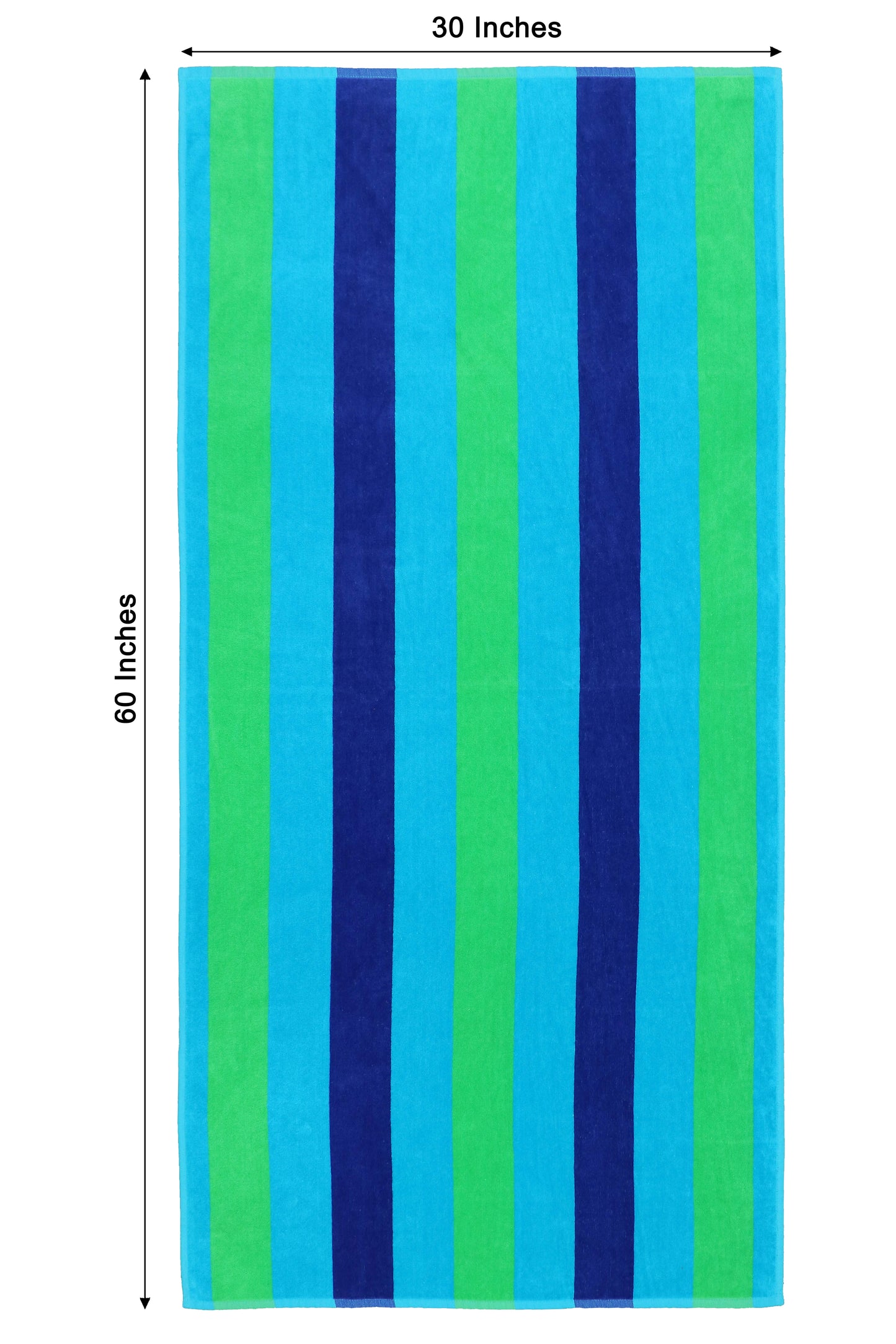 Large Beach Towel – 32 x 63 inches - 100% Cotton Velour - 450 GSM - Plush, Soft, Quick-Dry, Absorbent, Multi Color Pool & Travel Towel – Lightweight Vacation Essential