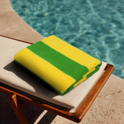 Cotton Beach Towel - 30 x 60 inches - 100% Terry Cotton - 450 GSM – Quick-Dry, Soft, Absorbent Pool & Travel Towel – Lightweight Vacation Essential