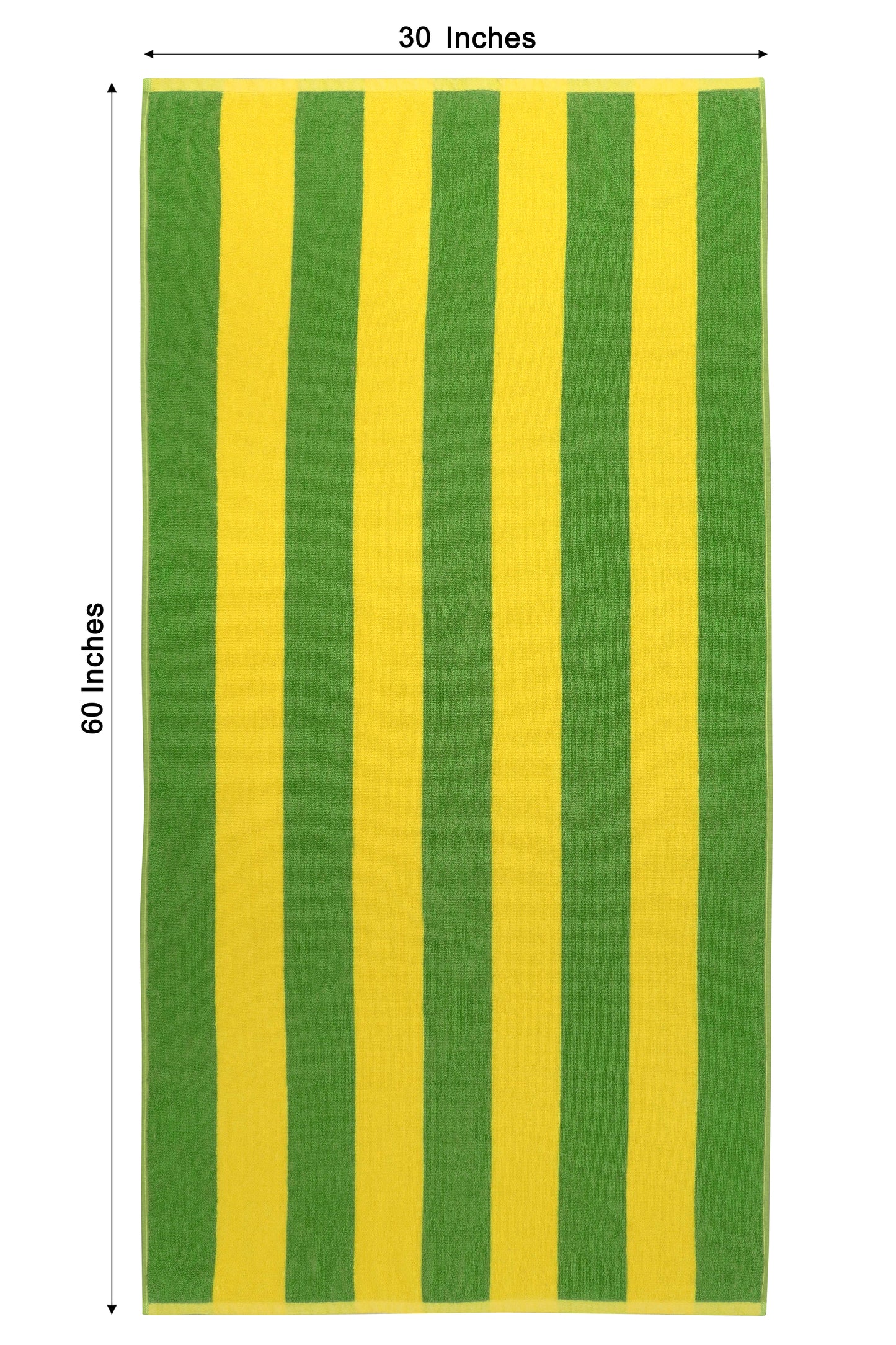 Cotton Beach Towel - 30 x 60 inches - 100% Terry Cotton - 450 GSM – Quick-Dry, Soft, Absorbent Pool & Travel Towel – Lightweight Vacation Essential