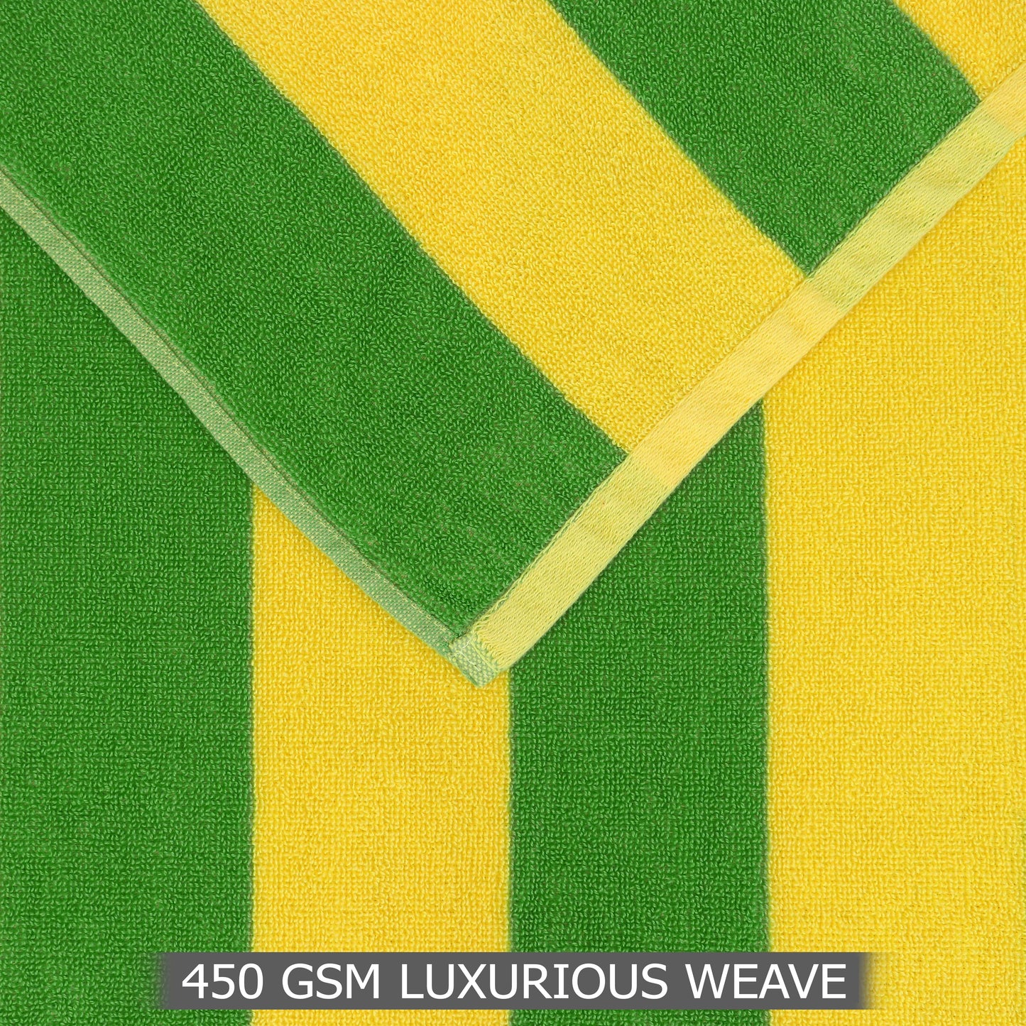 Cotton Beach Towel - 30 x 60 inches - 100% Terry Cotton - 450 GSM – Quick-Dry, Soft, Absorbent Pool & Travel Towel – Lightweight Vacation Essential