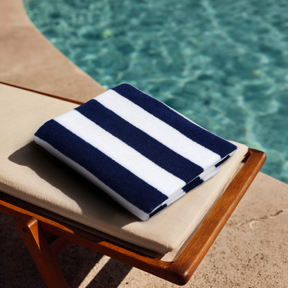 Cotton Beach Towel - 30 x 60 inches - 100% Terry Cotton - 450 GSM – Quick-Dry, Soft, Absorbent Pool & Travel Towel – Lightweight Vacation Essential