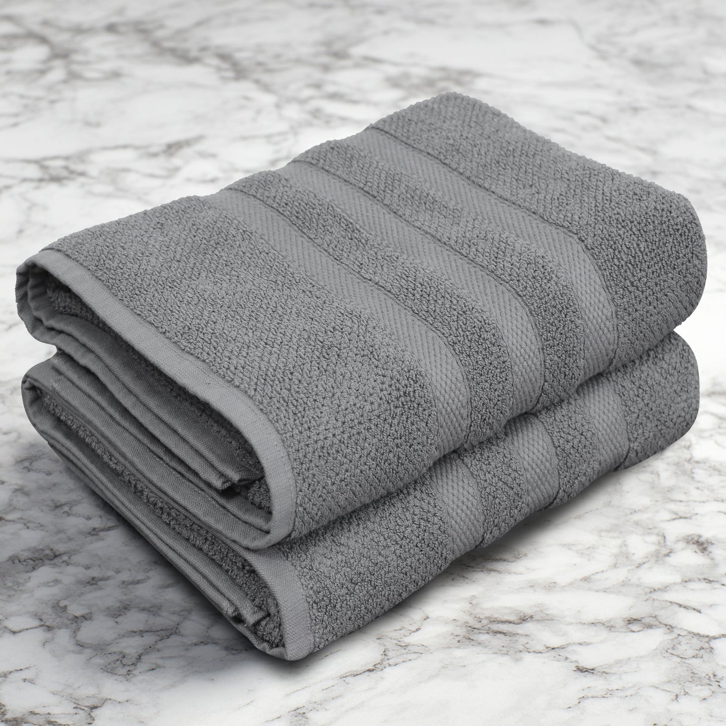 Large Luxury Rice Weave 2 piece Bath Towel Set – 30 x 52 inches 100% Pure Cotton – Textured Premium Soft Absorbent - 600 GSM Spa, Hotel, Guest Towel