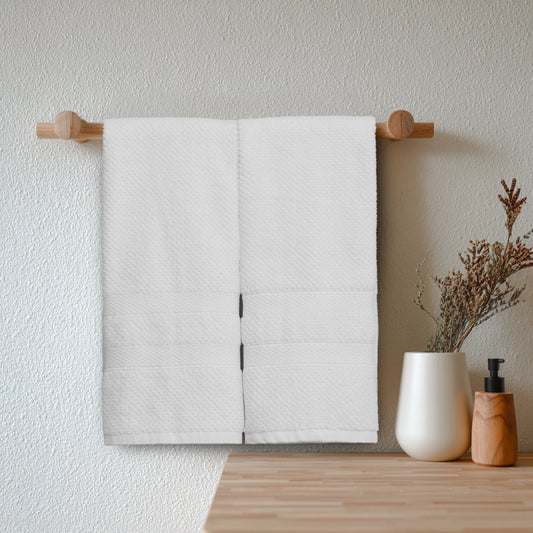 Luxury Rice Weave 4 piece Hand Towel Set – 16 x 26 inches 100% Pure Cotton – Textured Premium Soft Absorbent - 600 GSM Spa, Hotel, Guest Towel