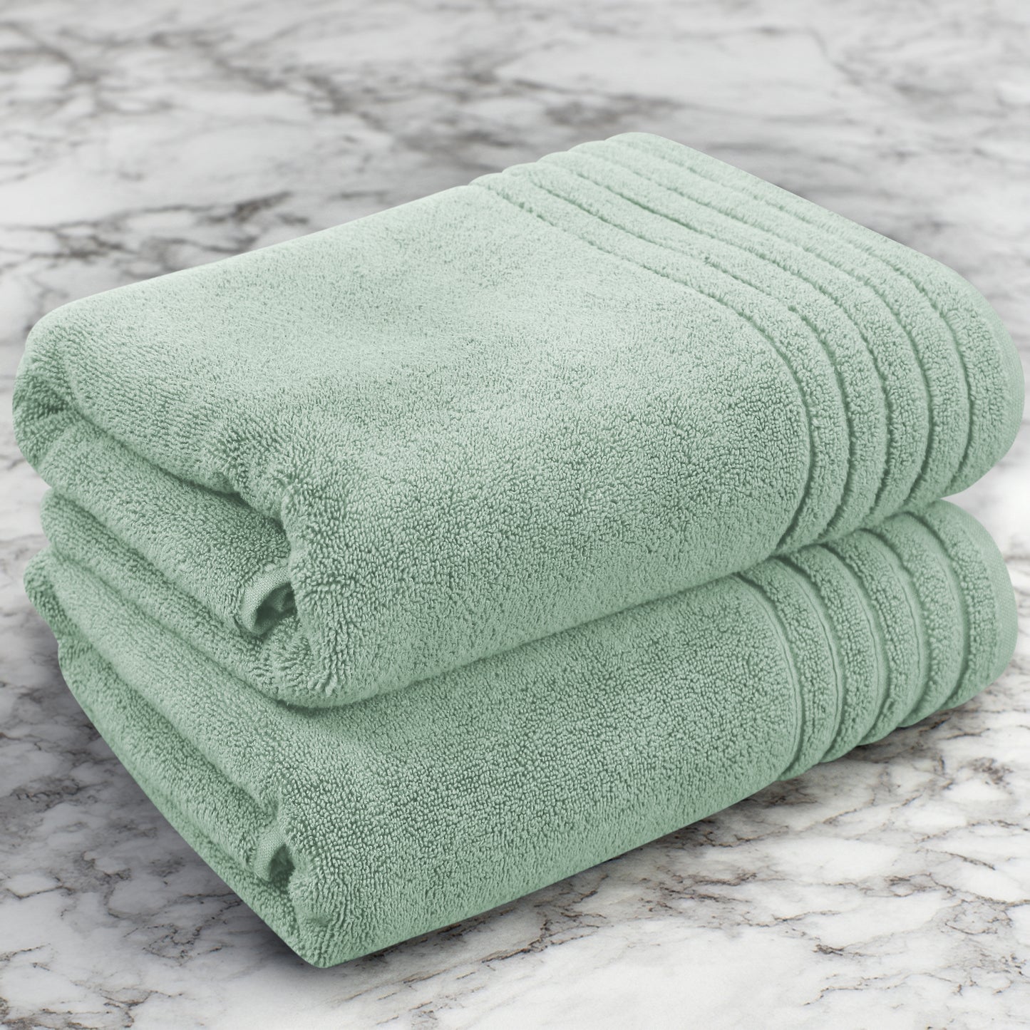 Plush Super Zero Twist 2 piece Bath Towel Set - 30 x 54 inches 100% Pure Cotton 615 GSM Absorbent Quick Dry Everyday Luxury Hotel Spa Travel Bath towel
