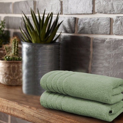 Plush Super Zero Twist 2 piece Hand Towel Set - 16 x 30 inches 100% Pure Cotton 615 GSM Absorbent Quick Dry Everyday Luxury Hotel Spa Gym Travel Bath towel