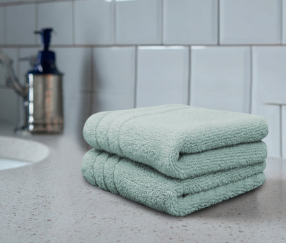 Plush Super Zero Twist 2 piece Washcloth Set - 13 x 13 inches 100% Pure Cotton 615 GSM Absorbent Quick Dry Everyday Luxury Hotel Spa Gym Travel Bath towel