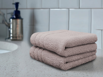 Plush Super Zero Twist 2 piece Washcloth Set - 13 x 13 inches 100% Pure Cotton 615 GSM Absorbent Quick Dry Everyday Luxury Hotel Spa Gym Travel Bath towel