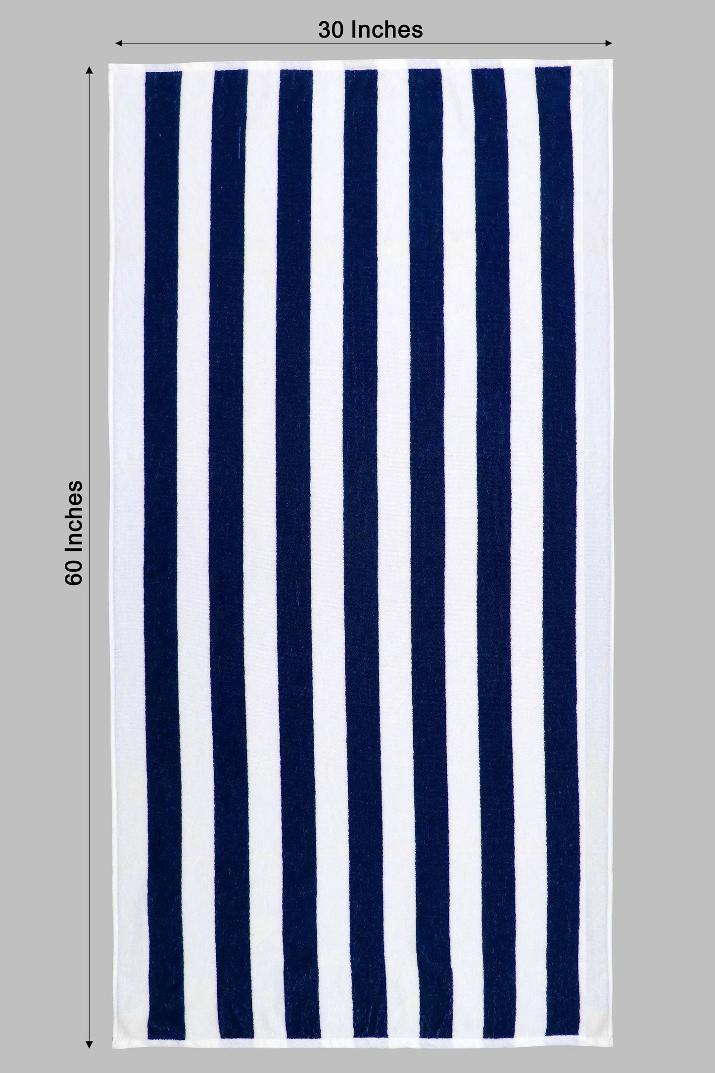 Cotton Beach Towel - 30 x 60 inches - 100% Terry Cotton - 450 GSM – Quick-Dry, Soft, Absorbent Pool & Travel Towel – Lightweight Vacation Essential