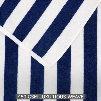 Cotton Beach Towel - 30 x 60 inches - 100% Terry Cotton - 450 GSM – Quick-Dry, Soft, Absorbent Pool & Travel Towel – Lightweight Vacation Essential