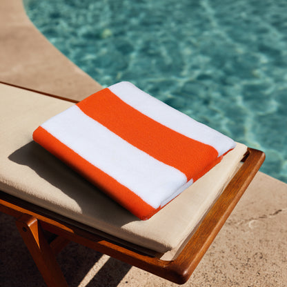 Cotton Beach Towel - 30 x 60 inches - 100% Terry Cotton - 450 GSM – Quick-Dry, Soft, Absorbent Pool & Travel Towel – Lightweight Vacation Essential
