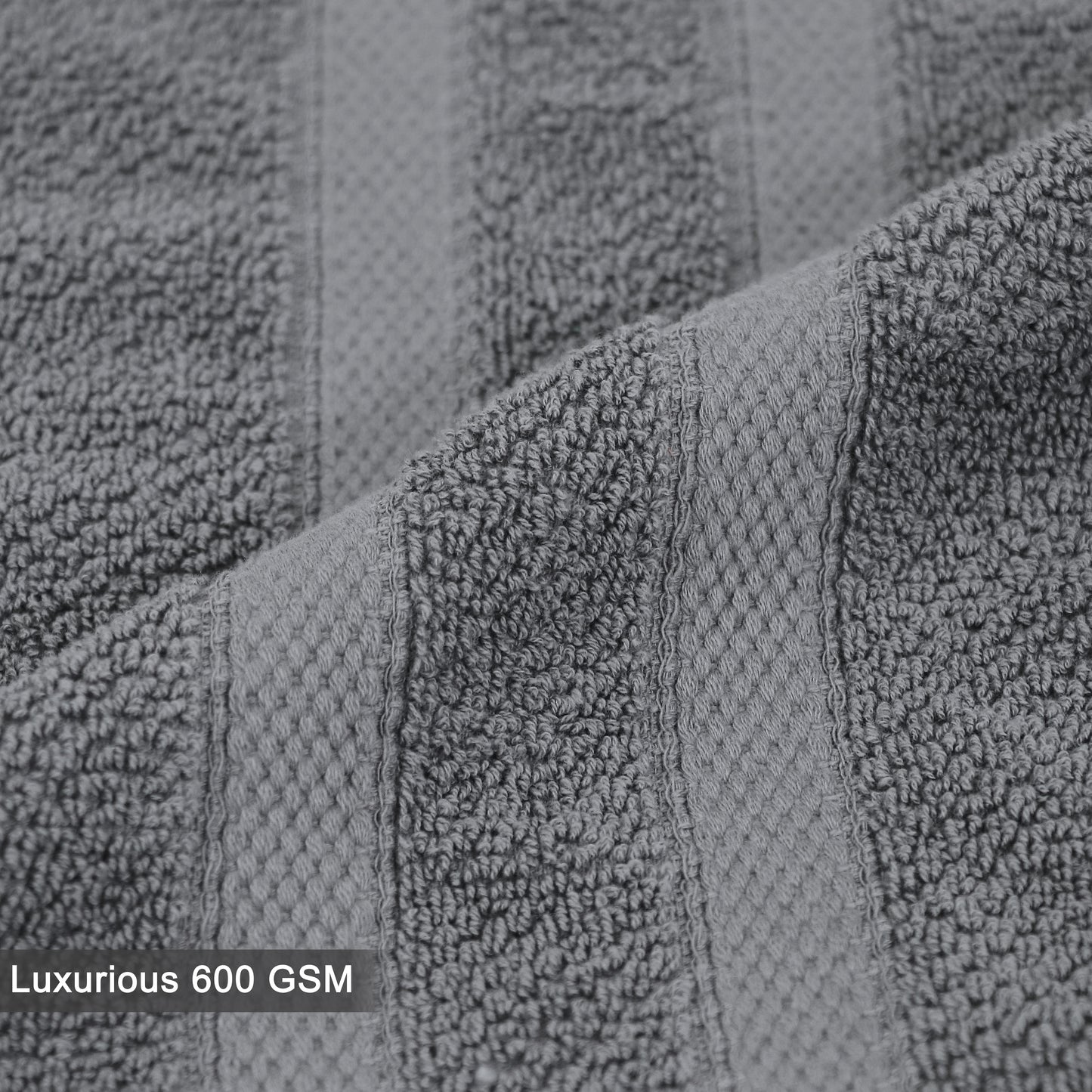 Luxury Rice Weave 4 piece Hand Towel Set – 16 x 26 inches 100% Pure Cotton – Textured Premium Soft Absorbent - 600 GSM Spa, Hotel, Guest Towel