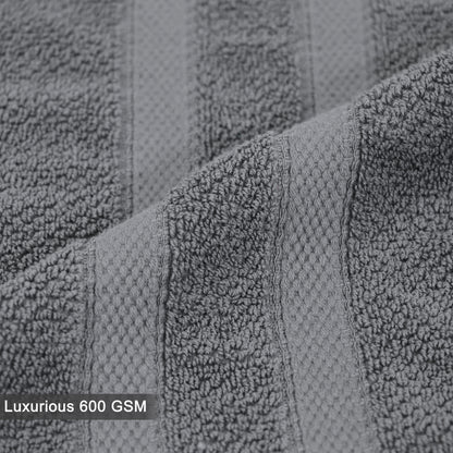 Luxury Rice Weave 4 piece Hand Towel Set – 16 x 26 inches 100% Pure Cotton – Textured Premium Soft Absorbent - 600 GSM Spa, Hotel, Guest Towel