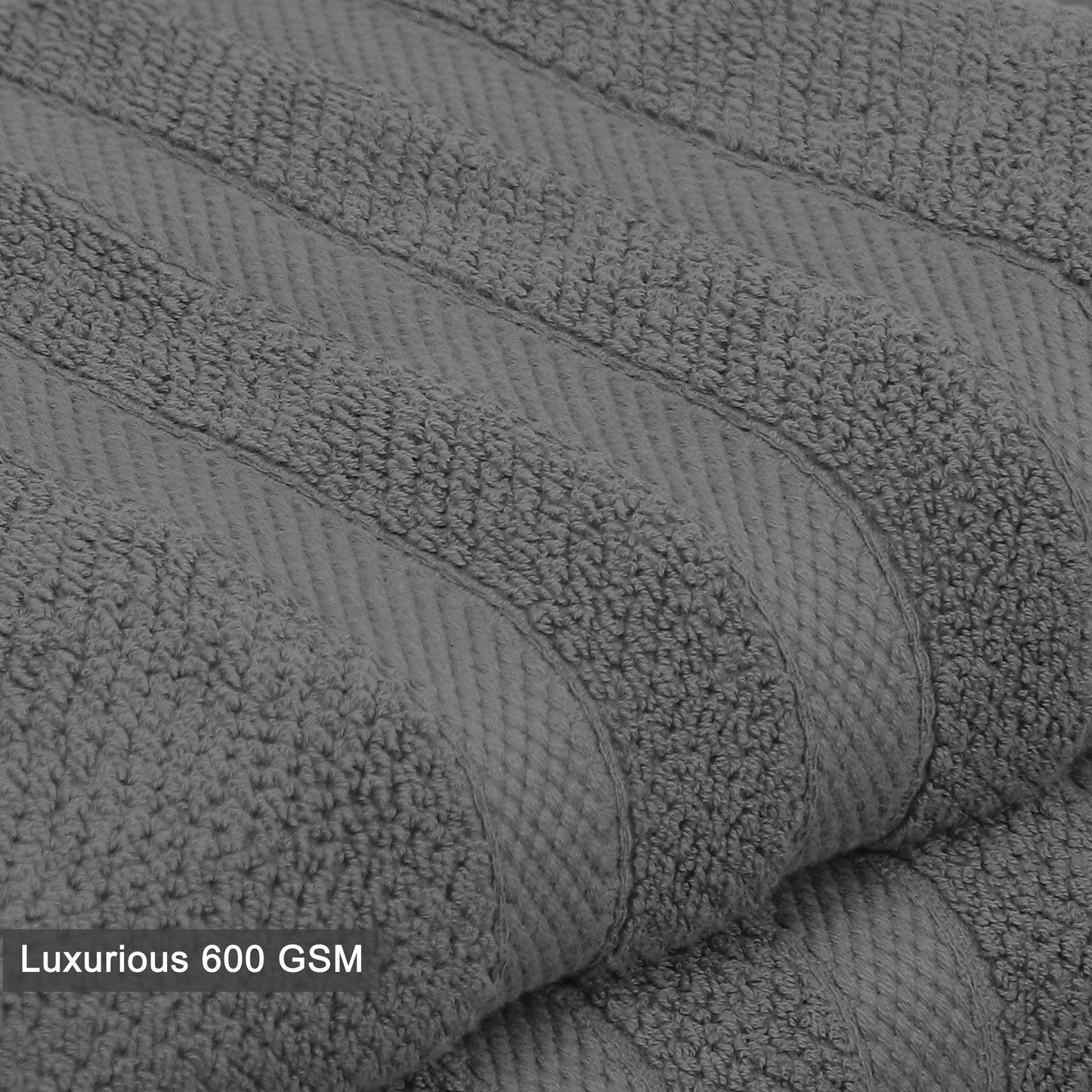 Large Luxury Rice Weave 2 piece Bath Towel Set – 30 x 52 inches 100% Pure Cotton – Textured Premium Soft Absorbent - 600 GSM Spa, Hotel, Guest Towel