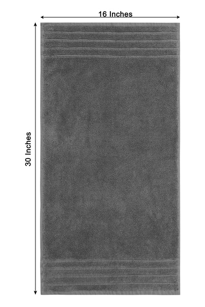 Plush Super Zero Twist 2 piece Hand Towel Set - 16 x 30 inches 100% Pure Cotton 615 GSM Absorbent Quick Dry Everyday Luxury Hotel Spa Gym Travel Bath towel