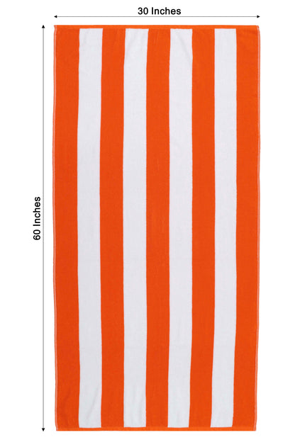 Cotton Beach Towel - 30 x 60 inches - 100% Terry Cotton - 450 GSM – Quick-Dry, Soft, Absorbent Pool & Travel Towel – Lightweight Vacation Essential
