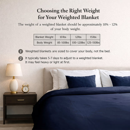 Heavyweight Thermal Weighted Blanket – 10 lbs, 100% Cotton, 5-Layer All-Season Breathable Throw, Bonus Free Removal Cover- 40” x 60”