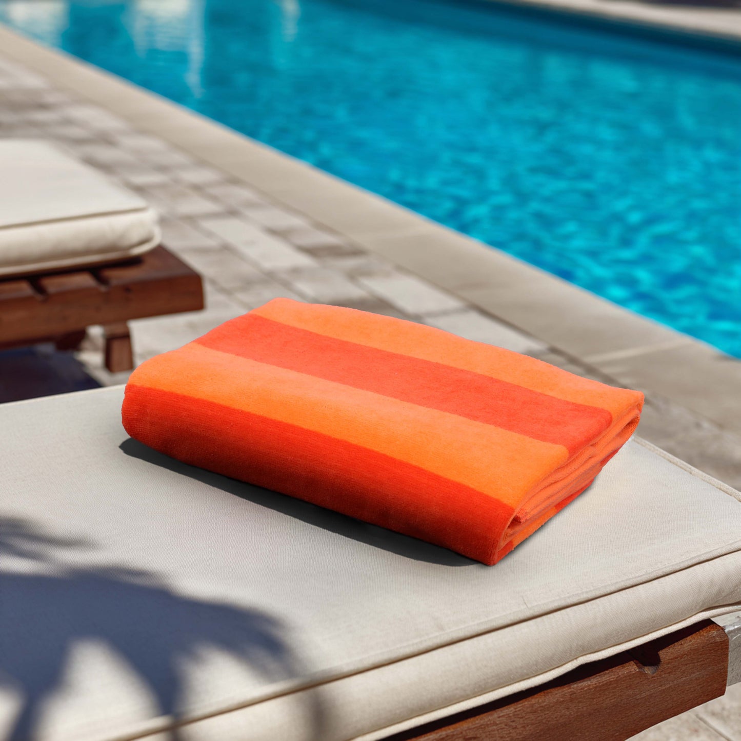 Large Beach Towel – 32 x 63 inches - 100% Cotton Velour - 450 GSM - Plush, Soft, Quick-Dry, Absorbent, Multi Color Pool & Travel Towel – Lightweight Vacation Essential