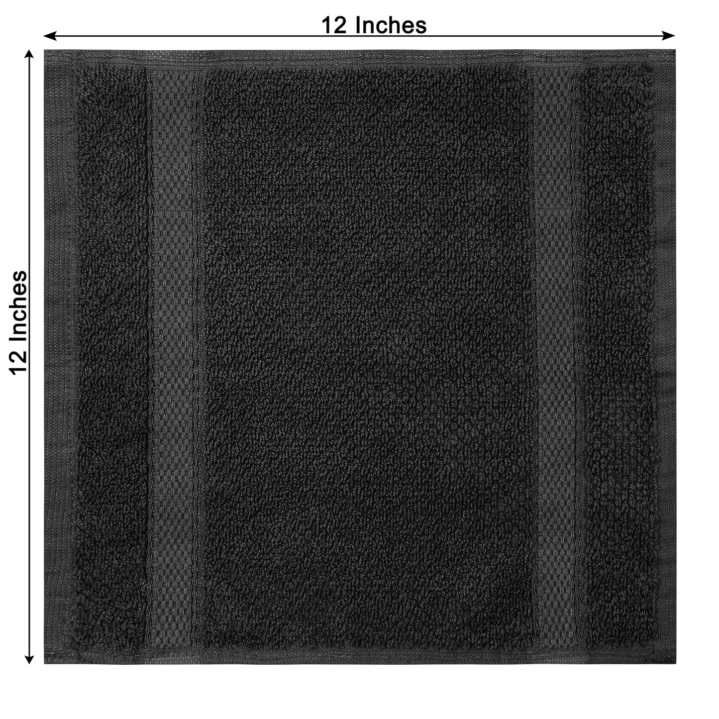 Luxury Rice Weave 4 piece Washcloth Set – 12 x 12 inches 100% Pure Cotton – Textured Premium Soft Absorbent - 600 GSM Spa, Hotel, Guest Towel