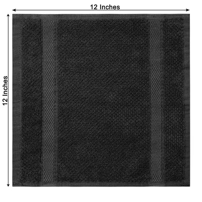 Luxury Rice Weave 4 piece Washcloth Set – 12 x 12 inches 100% Pure Cotton – Textured Premium Soft Absorbent - 600 GSM Spa, Hotel, Guest Towel
