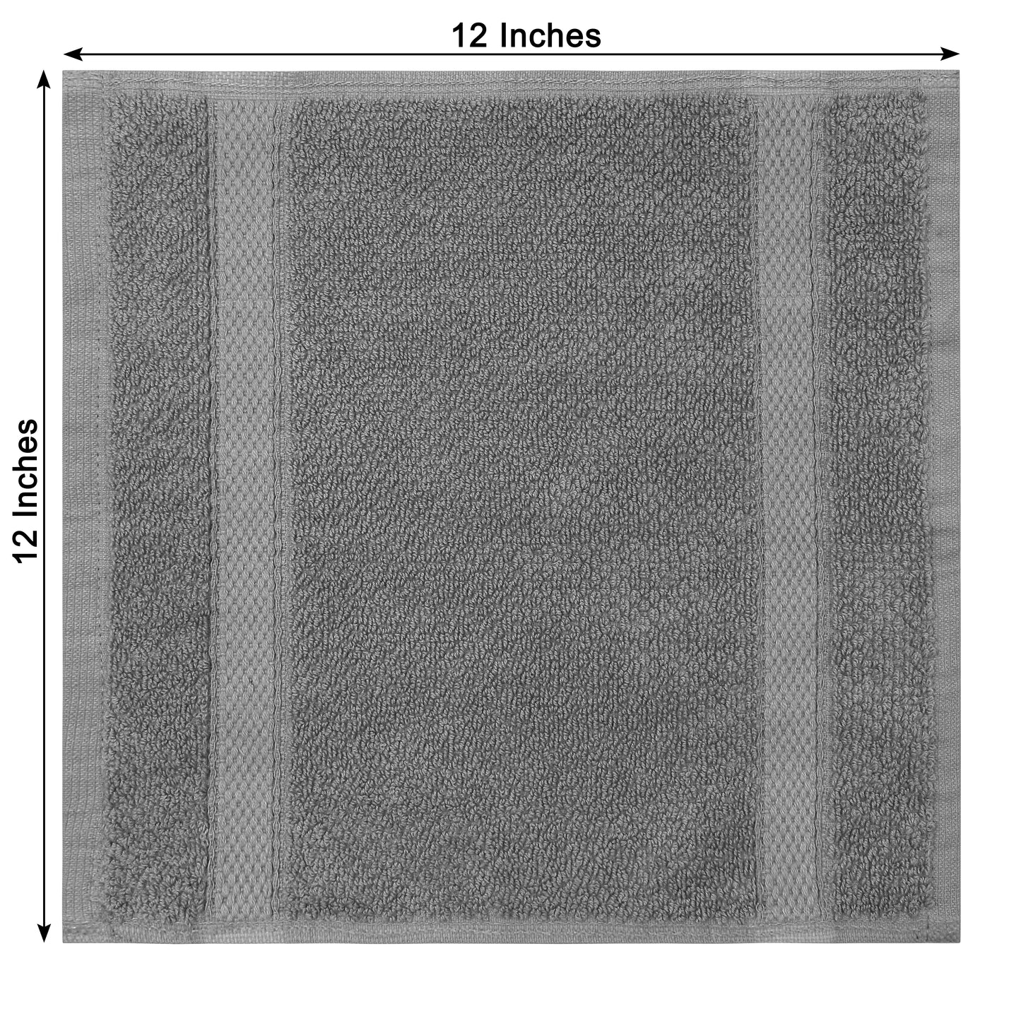 Luxury Rice Weave 4 piece Washcloth Set – 12 x 12 inches 100% Pure Cotton – Textured Premium Soft Absorbent - 600 GSM Spa, Hotel, Guest Towel