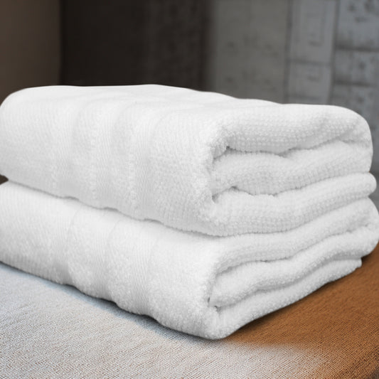 Large Luxury Rice Weave 2 piece Bath Towel Set – 30 x 52 inches 100% Pure Cotton – Textured Premium Soft Absorbent - 600 GSM Spa, Hotel, Guest Towel