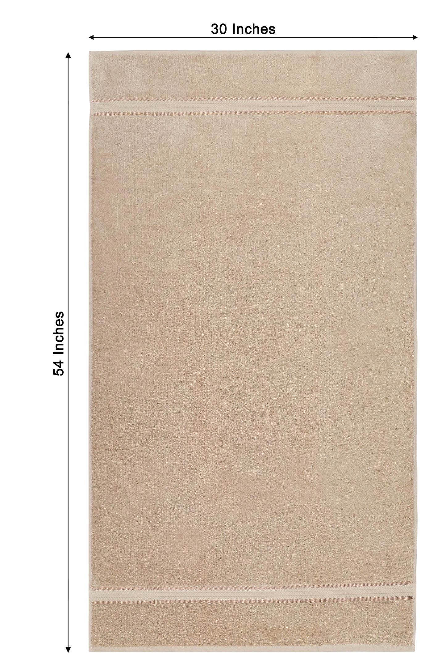 Extra Large Ultra Soft Bath Towel – 30x54 Inches 580 GSM – 100% Ringspun Cotton, Plush & Absorbent – Oversized with Elegant Rayon Trim – Everyday Luxury