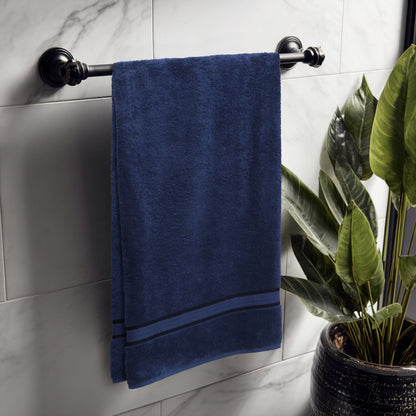 Extra Large Ultra Soft Bath Towel – 30x54 Inches 580 GSM – 100% Ringspun Cotton, Plush & Absorbent – Oversized with Elegant Rayon Trim – Everyday Luxury