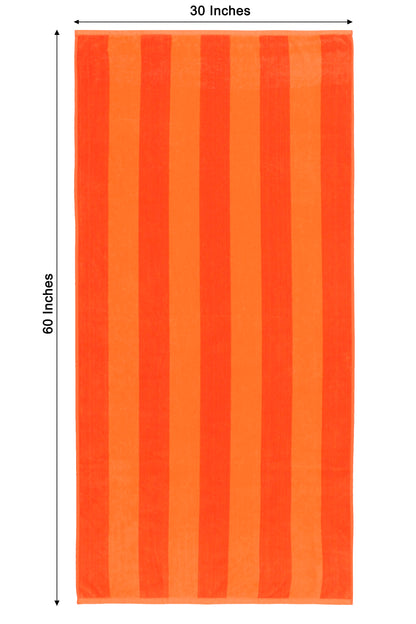Large Beach Towel – 32 x 63 inches - 100% Cotton Velour - 450 GSM - Plush, Soft, Quick-Dry, Absorbent, Multi Color Pool & Travel Towel – Lightweight Vacation Essential