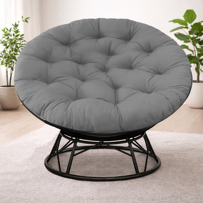 Papasan Cushion, 45” Round – 100% Cotton Duck Fabric, Plush Thick Overstuffed Cushion for Floor, Swing Chair, Patio, Den, Dorm