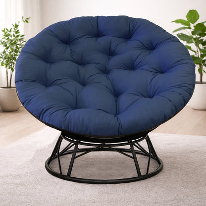 Papasan Cushion, 45” Round – 100% Cotton Duck Fabric, Plush Thick Overstuffed Cushion for Floor, Swing Chair, Patio, Den, Dorm