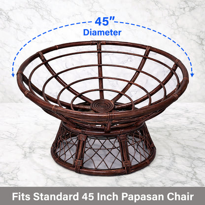 Papasan Cushion, 45” Round – 100% Cotton Duck Fabric, Plush Thick Overstuffed Cushion for Floor, Swing Chair, Patio, Den, Dorm