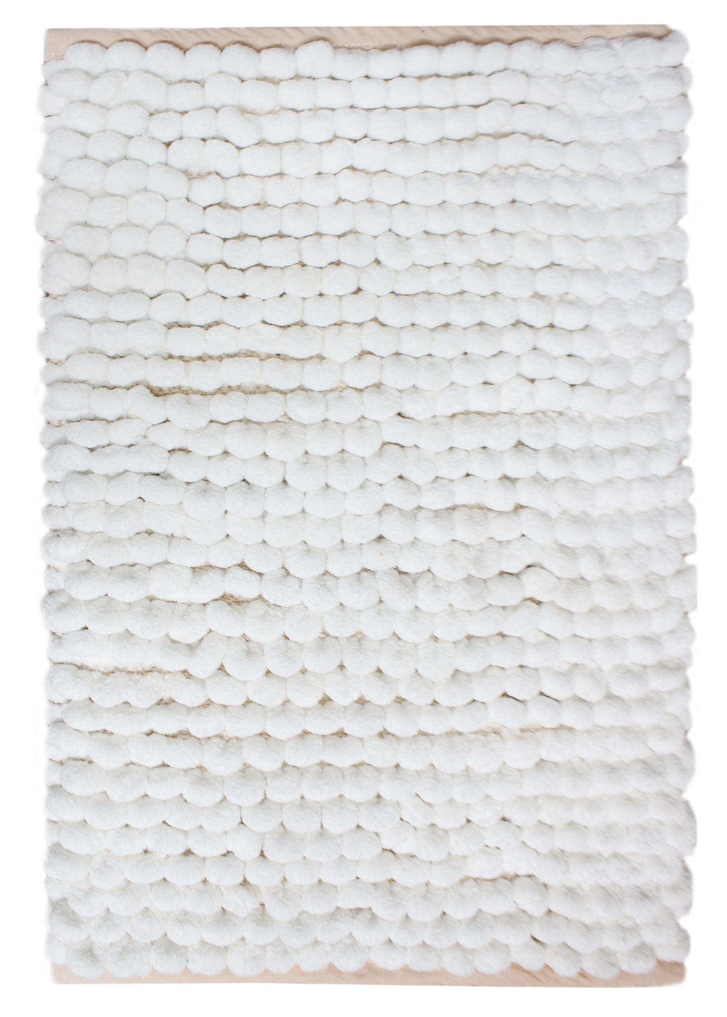 Plush Pebble Bath Rug Set (2-Piece) – Soft, Absorbent, Non-Slip Bathroom Mats, Quick-Dry, Machine Washable - 17” x 24” - White