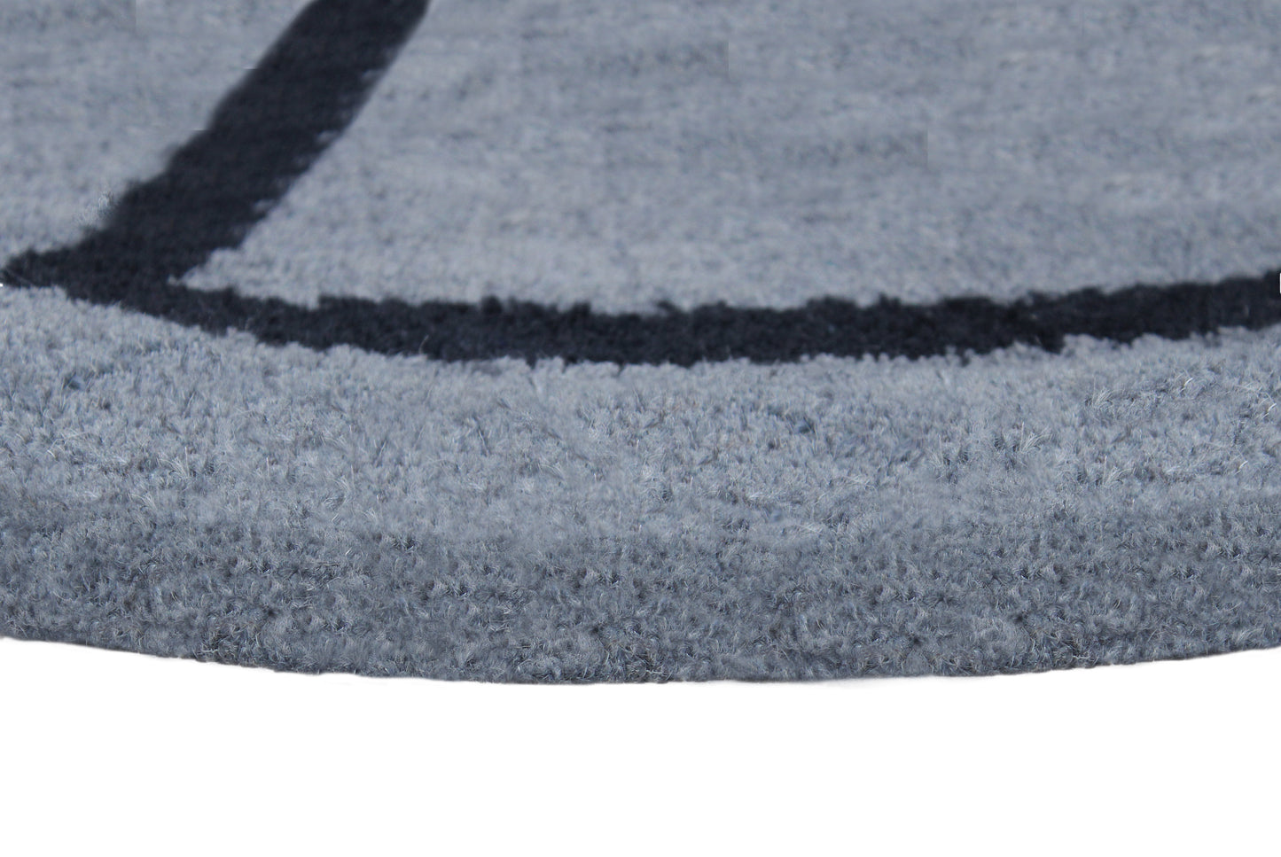 Modern Crescent-Shaped Wool Texture Area Rug – Accent for Indoor Entryway or Living Space -22” x 44”