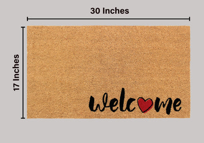 Natural Coir Doormat – Non-Slip, Low-Profile, Durable for Patio, Entryway, 17" x 30"