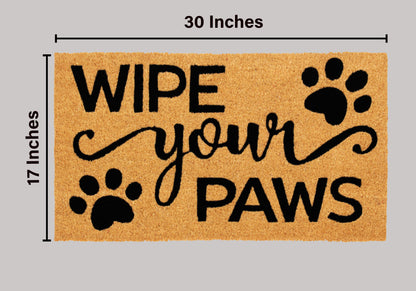 Natural Coir Doormat – Non-Slip, Low-Profile, Durable for Patio, Entryway, 17" x 30"