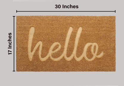 Natural Coir Doormat – Non-Slip, Low-Profile, Durable for Patio, Entryway, 17" x 30"