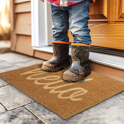 Natural Coir Doormat – Non-Slip, Low-Profile, Durable for Patio, Entryway, 17" x 30"