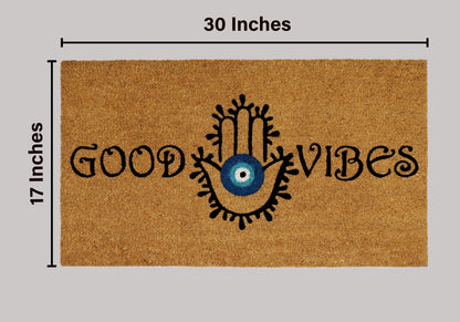 Natural Coir Doormat – Non-Slip, Low-Profile, Durable for Patio, Entryway, 17" x 30"