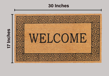 Natural Coir Doormat – Non-Slip, Low-Profile, Durable for Patio, Entryway, 17" x 30"