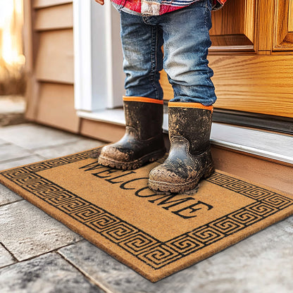 Natural Coir Doormat – Non-Slip, Low-Profile, Durable for Patio, Entryway, 17" x 30"