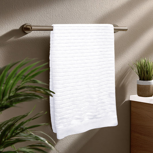 Oversized Waterworks Tile Jacquard 100% Combed Pure Cotton Woven Terry Bath Sheet 35x70 inches Absorbent Everyday Luxury Hotel Spa Guest Bath towel