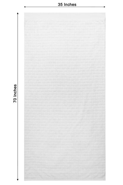 Oversized Waterworks Tile Jacquard 100% Combed Pure Cotton Woven Terry Bath Sheet 35x70 inches Absorbent Everyday Luxury Hotel Spa Guest Bath towel