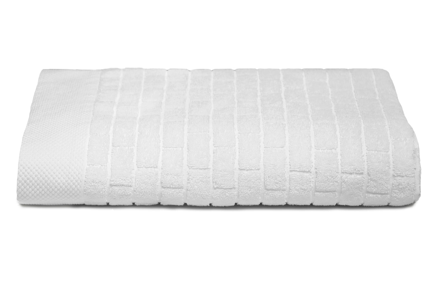 Oversized Waterworks Tile Jacquard 100% Combed Pure Cotton Woven Terry Bath Sheet 35x70 inches Absorbent Everyday Luxury Hotel Spa Guest Bath towel