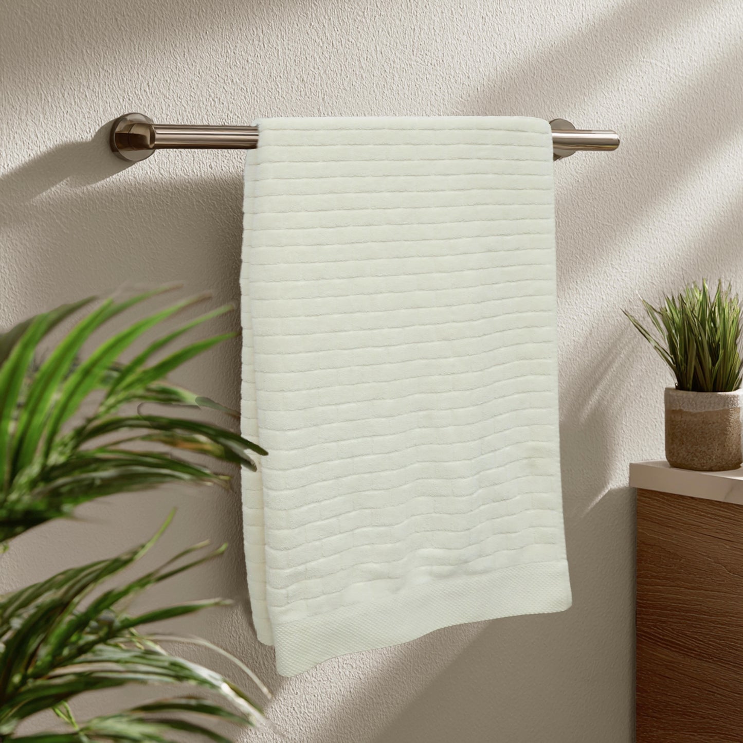 Oversized Waterworks Tile Jacquard 100% Combed Pure Cotton Woven Terry Bath Sheet 35x70 inches Absorbent Everyday Luxury Hotel Spa Guest Bath towel