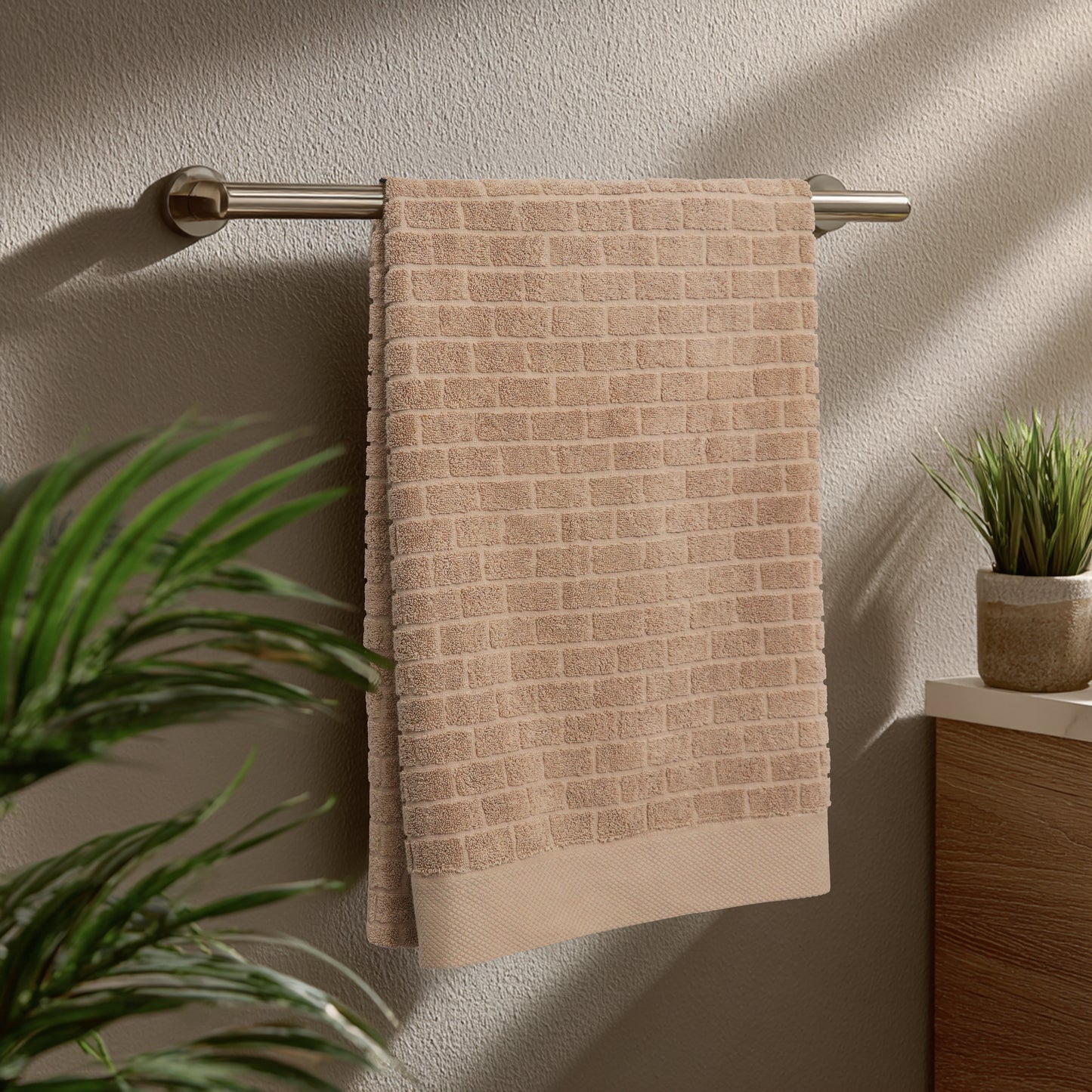 Oversized Waterworks Tile Jacquard 100% Combed Pure Cotton Woven Terry Bath Sheet 35x70 inches Absorbent Everyday Luxury Hotel Spa Guest Bath towel