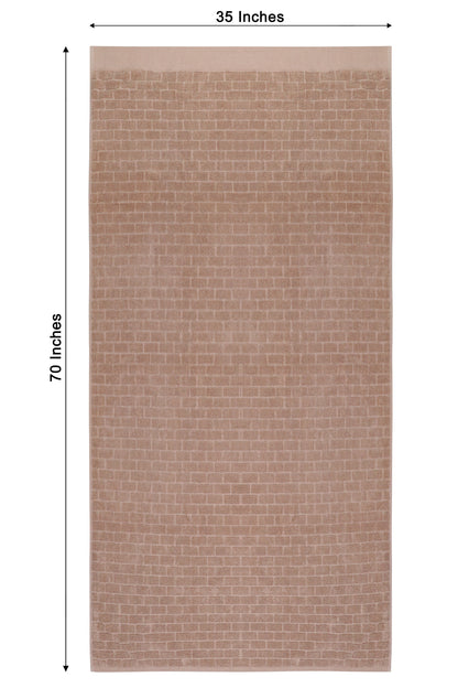 Oversized Waterworks Tile Jacquard 100% Combed Pure Cotton Woven Terry Bath Sheet 35x70 inches Absorbent Everyday Luxury Hotel Spa Guest Bath towel