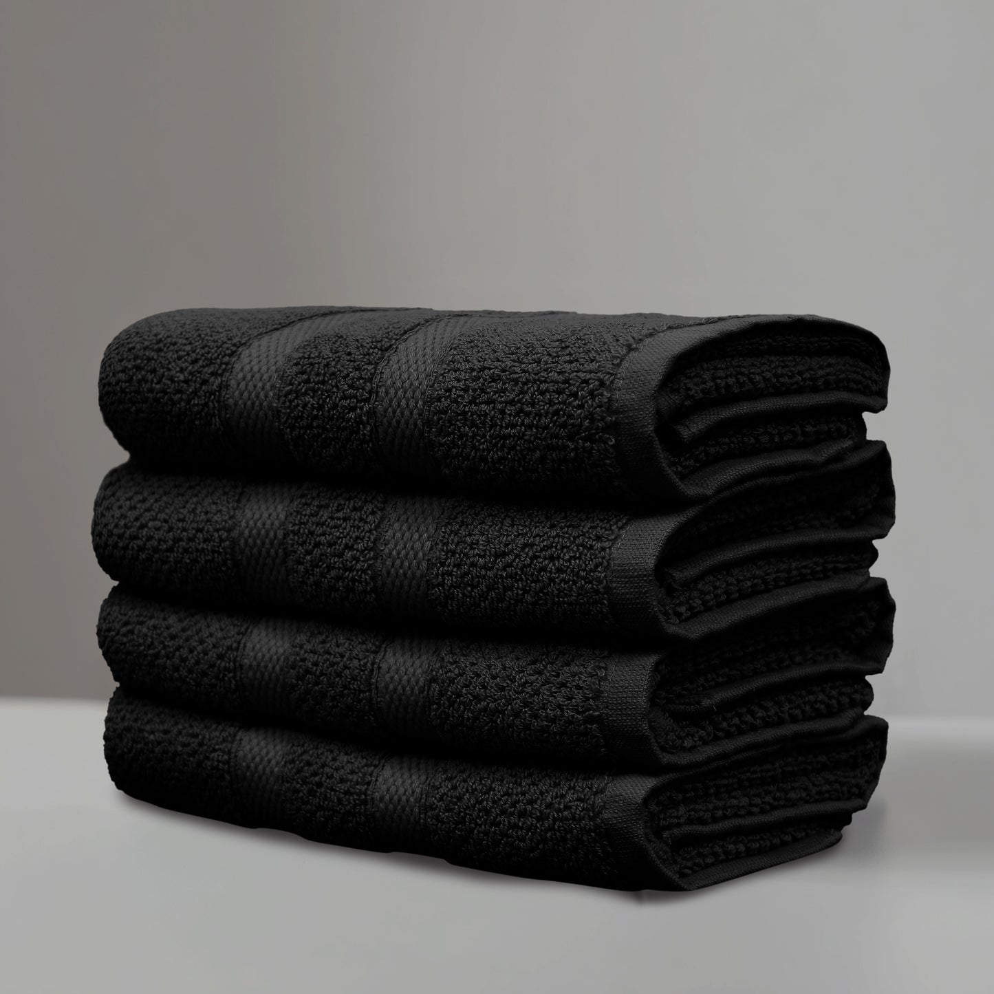 Luxury Rice Weave 4 piece Hand Towel Set – 16 x 26 inches 100% Pure Cotton – Textured Premium Soft Absorbent - 600 GSM Spa, Hotel, Guest Towel