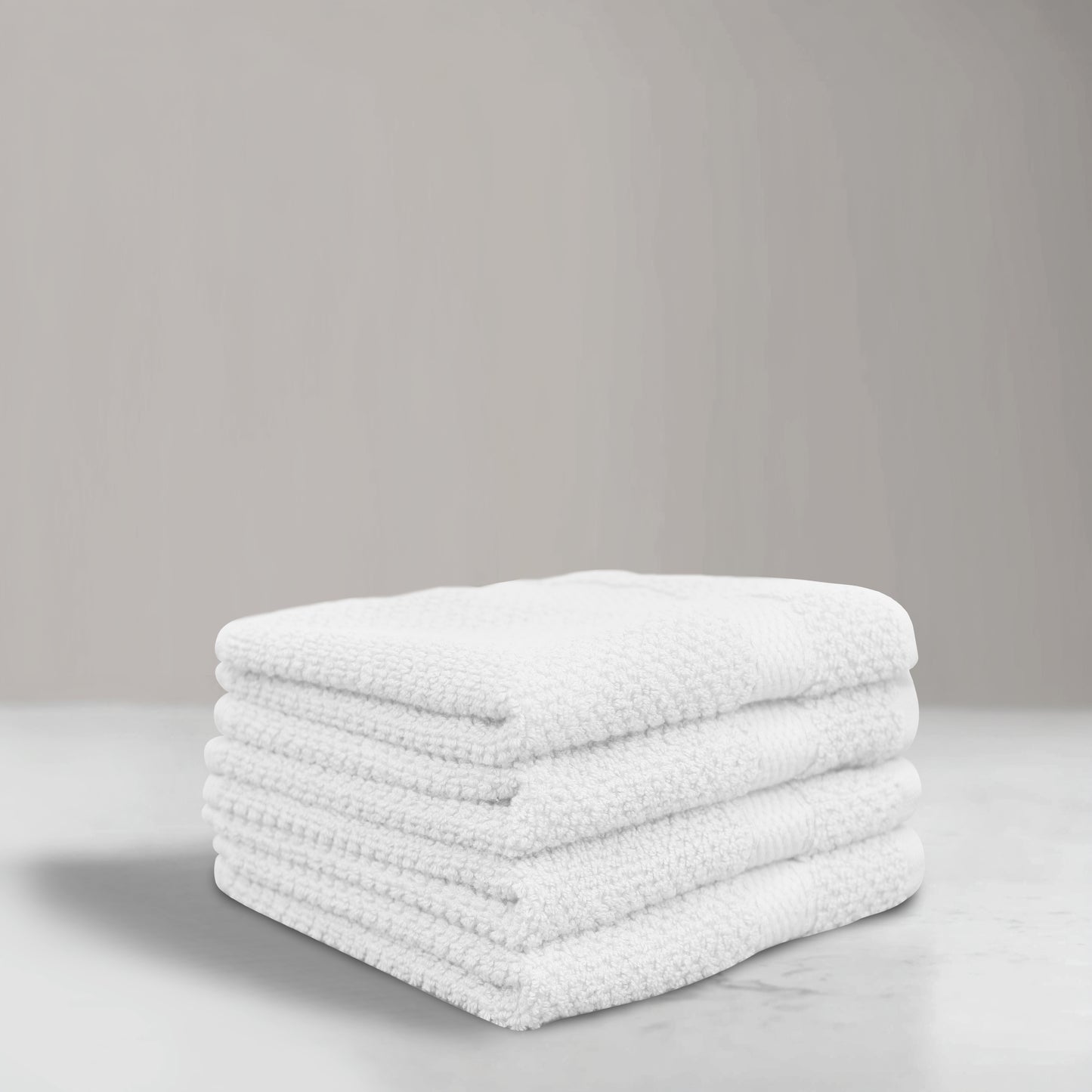 Luxury Rice Weave 4 piece Washcloth Set – 12 x 12 inches 100% Pure Cotton – Textured Premium Soft Absorbent - 600 GSM Spa, Hotel, Guest Towel