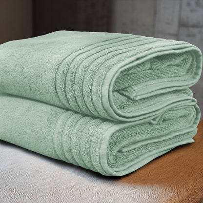 Plush Super Zero Twist 2 piece Bath Towel Set - 30 x 54 inches 100% Pure Cotton 615 GSM Absorbent Quick Dry Everyday Luxury Hotel Spa Travel Bath towel